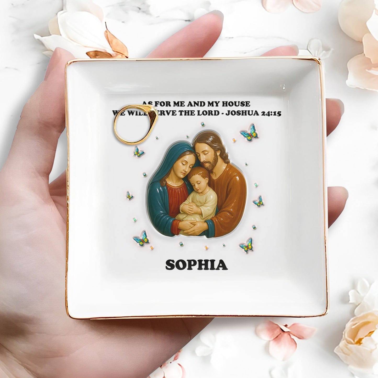 As For Me And My House We Will Serve The Lord, Holy Family and Butterflies