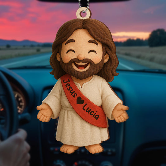 Jesus Loves You Car Hanging Ornament