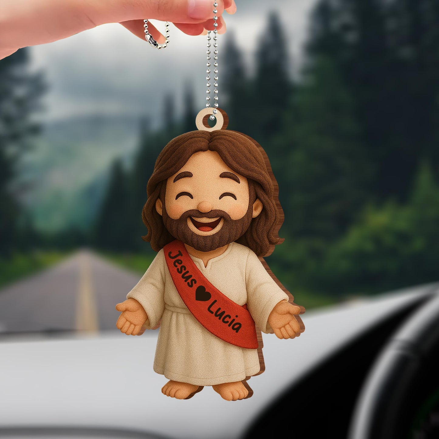 Jesus Loves You Car Hanging Ornament