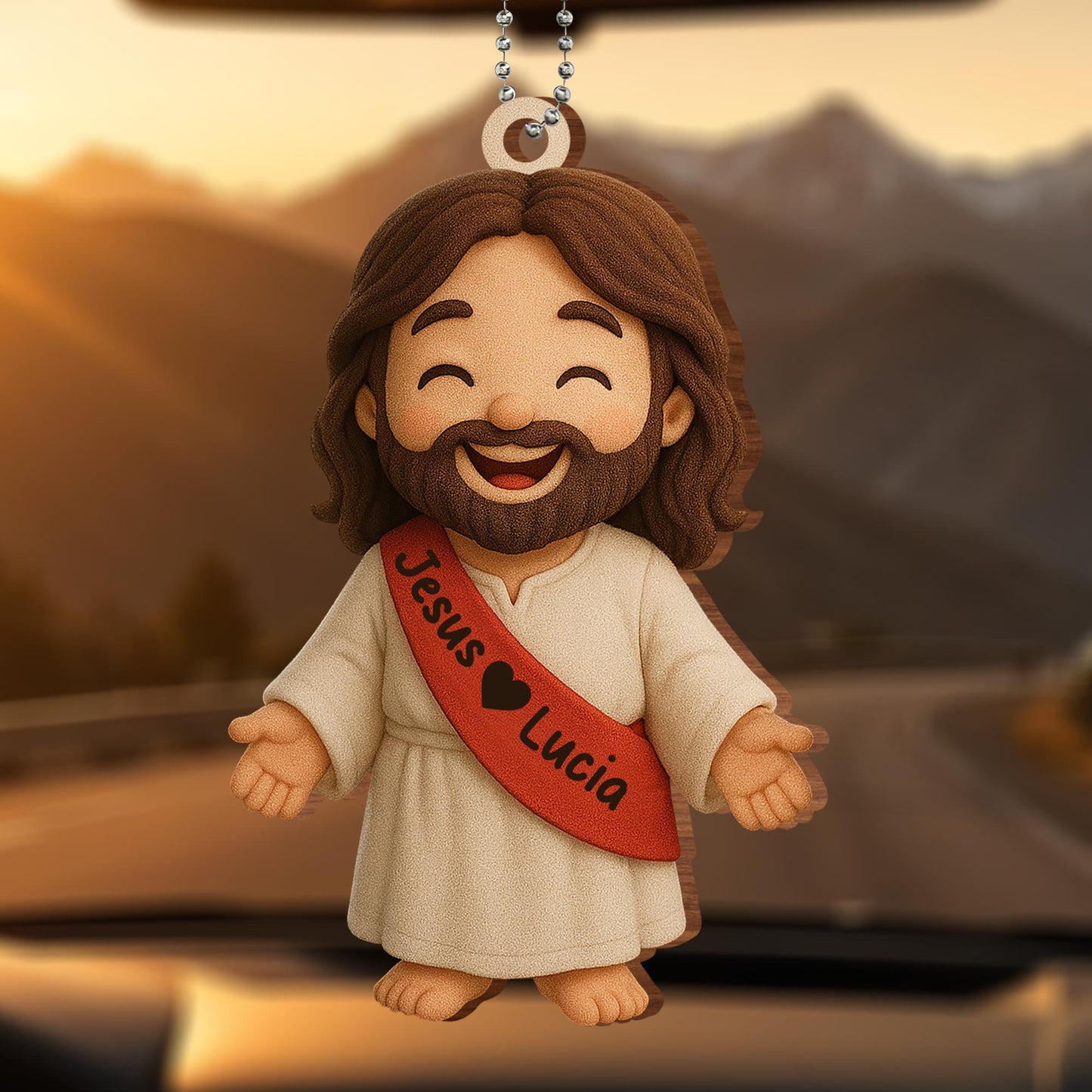 Jesus Loves You Car Hanging Ornament