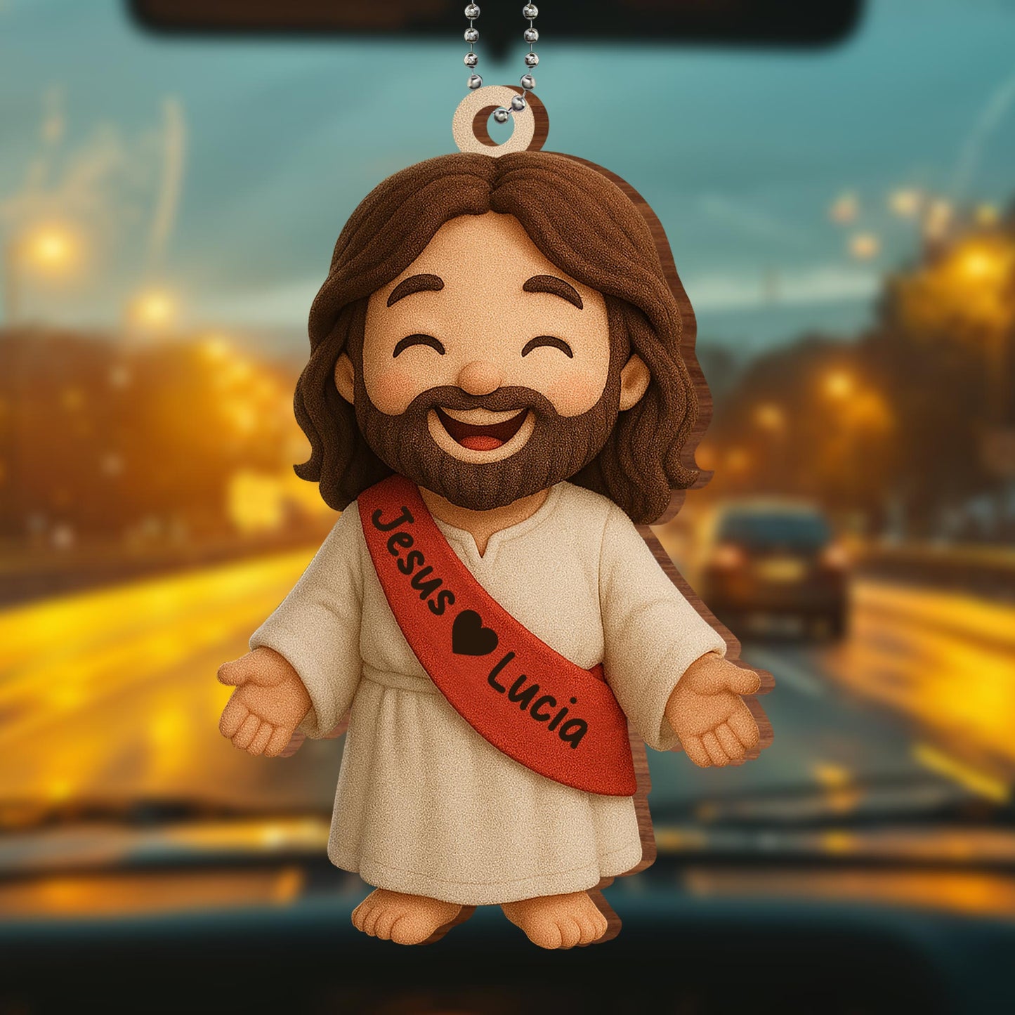 Jesus Loves You Car Hanging Ornament