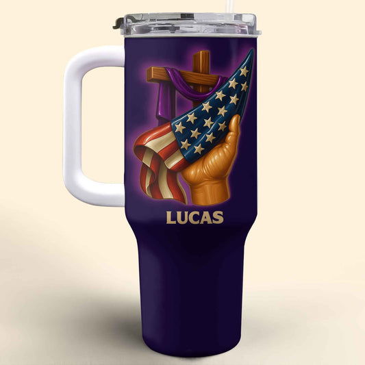 SEO Optimized Message Featuring Cross and American Flag