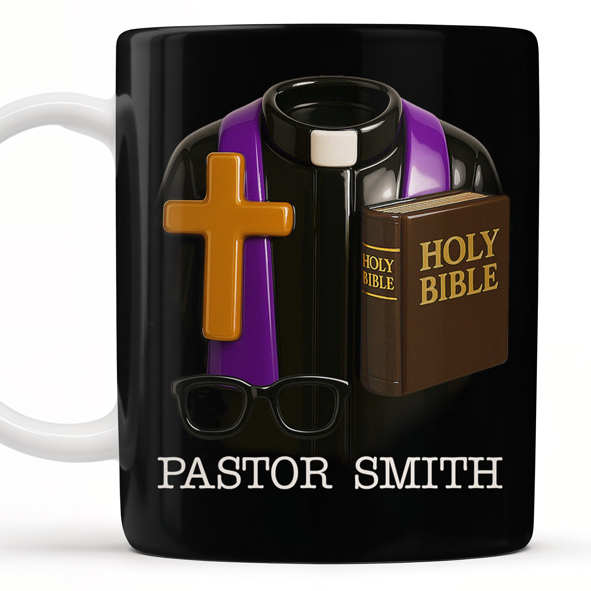Pastor Smith, Cross, Glasses and Holy Bible