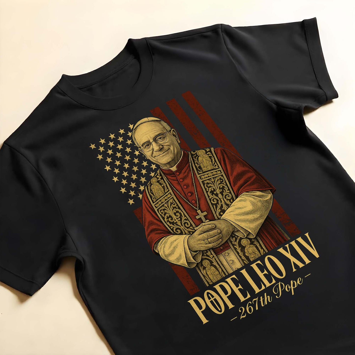 Pope Leo XIV, 267th Pope With American Flag