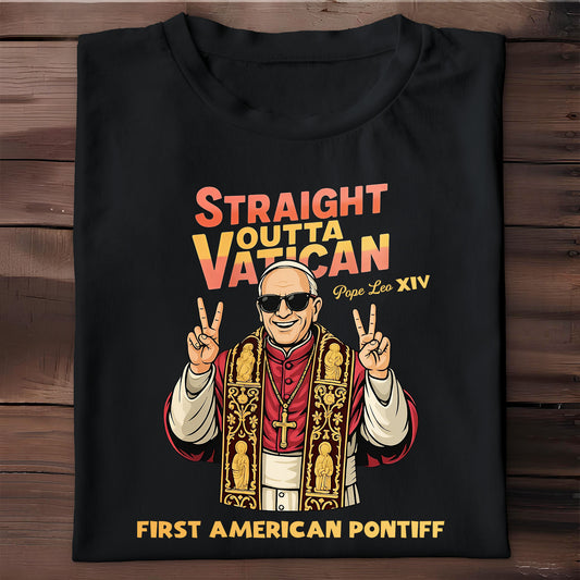 Straight Outta Vatican First American Pontiff, Pope Making Peace Sign