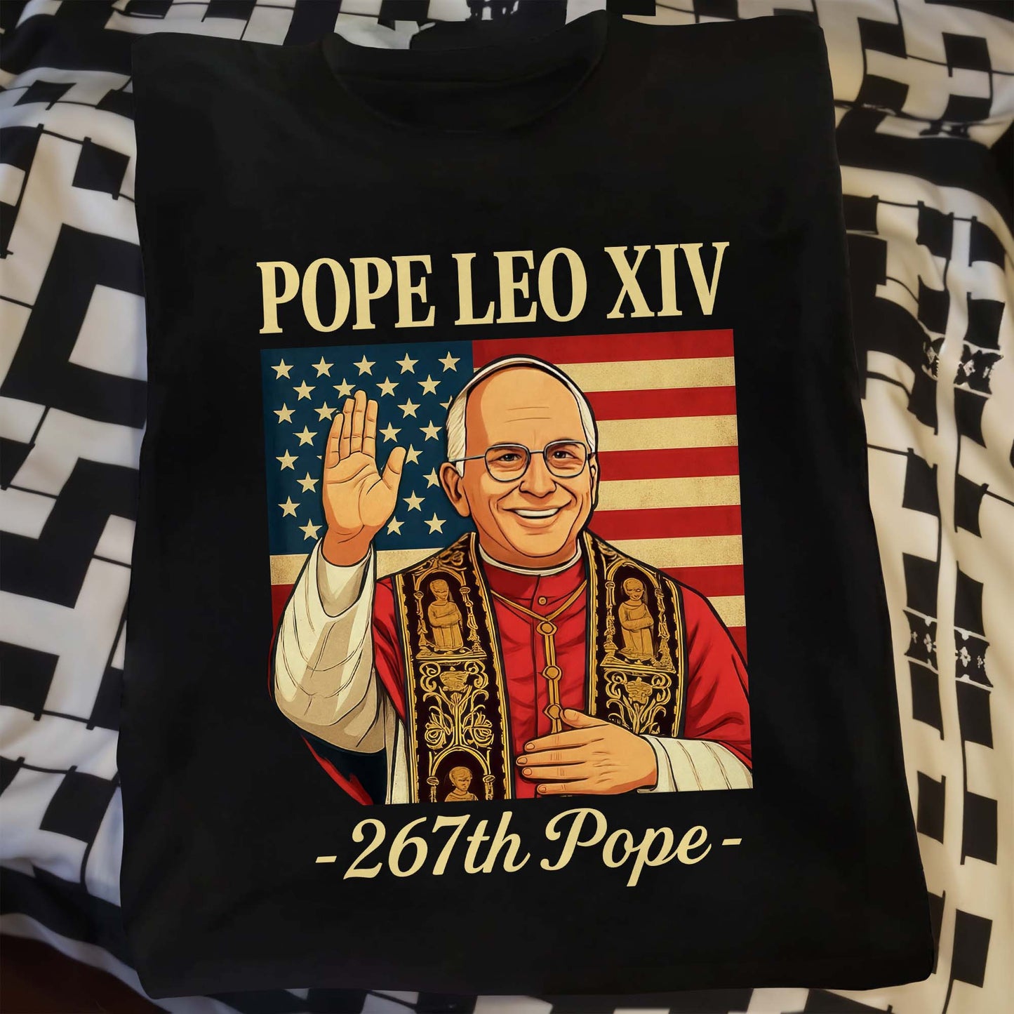 Pope Leo XIV, 267th Pope, American Flag