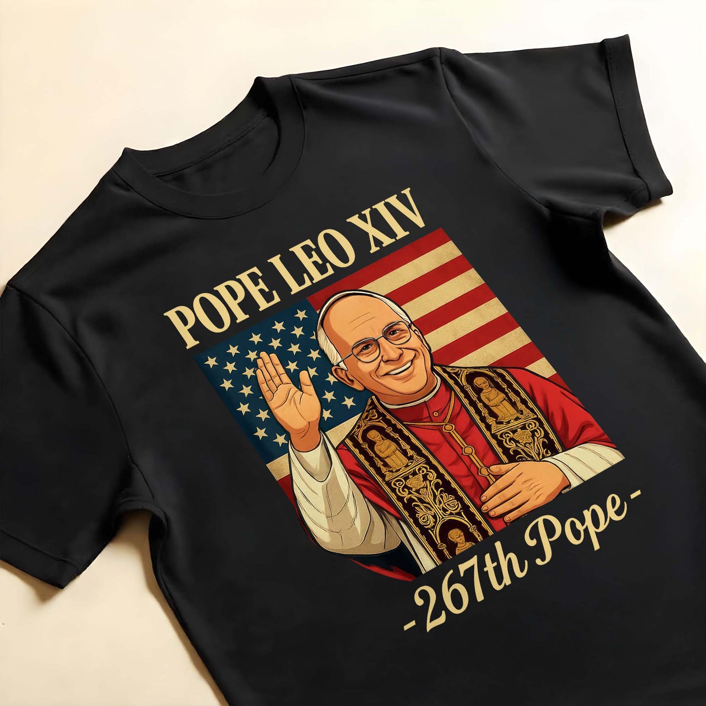 Pope Leo XIV, 267th Pope, American Flag