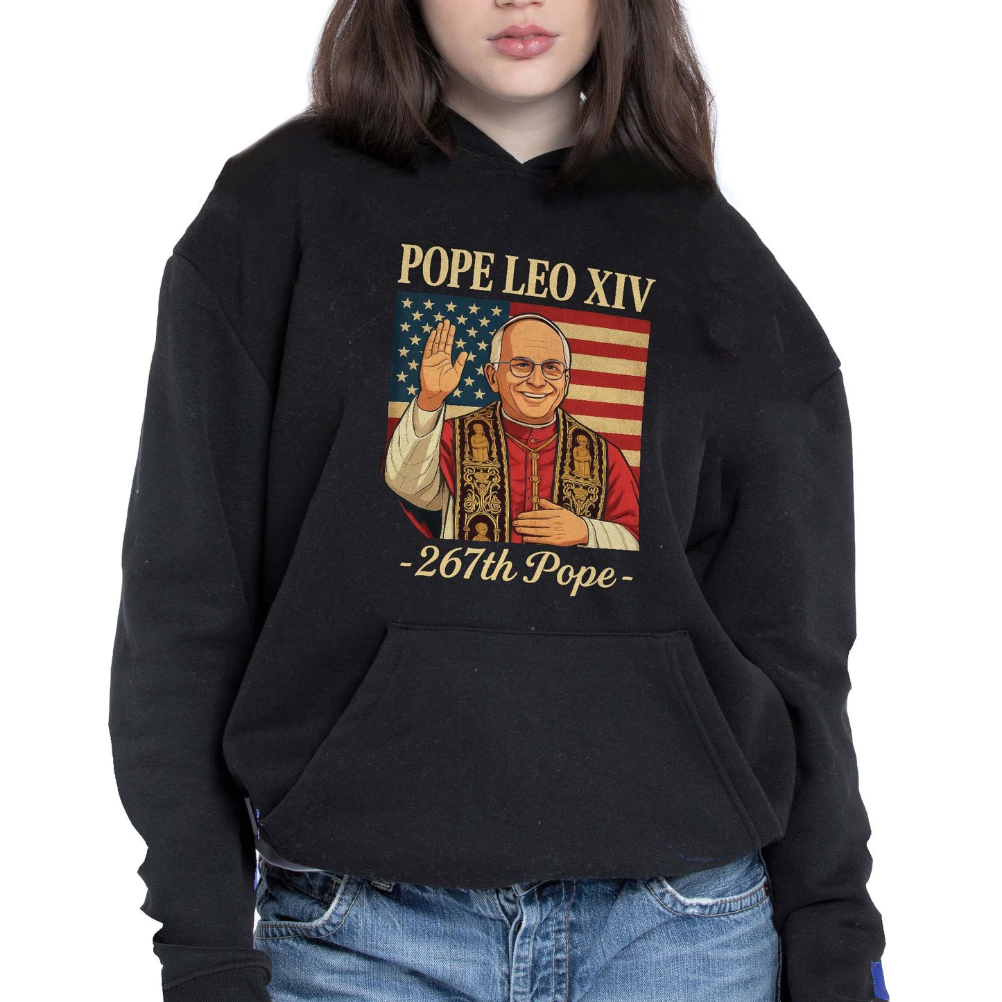 Pope Leo XIV, 267th Pope, American Flag