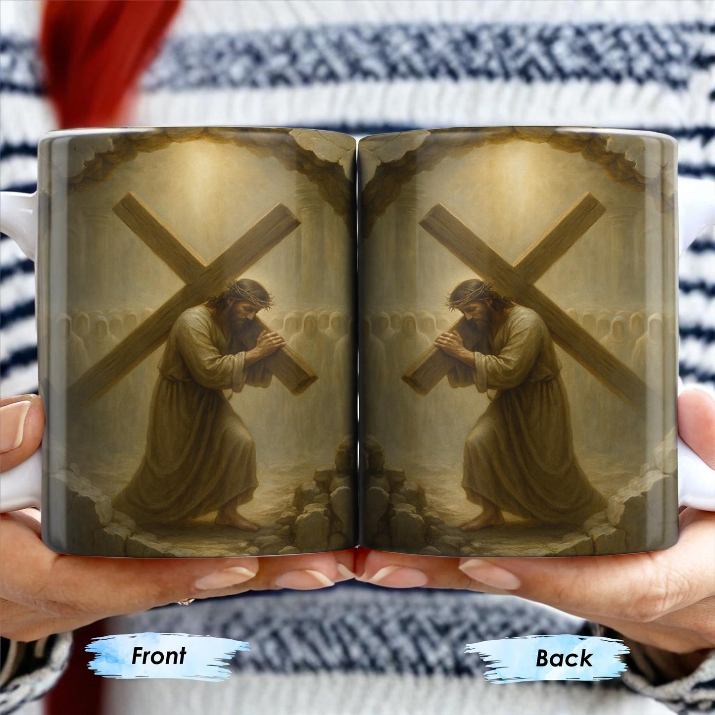 Celebrate Faith And Inspiration With This Beautifully Crafted Mug Featuring A Religious Figure