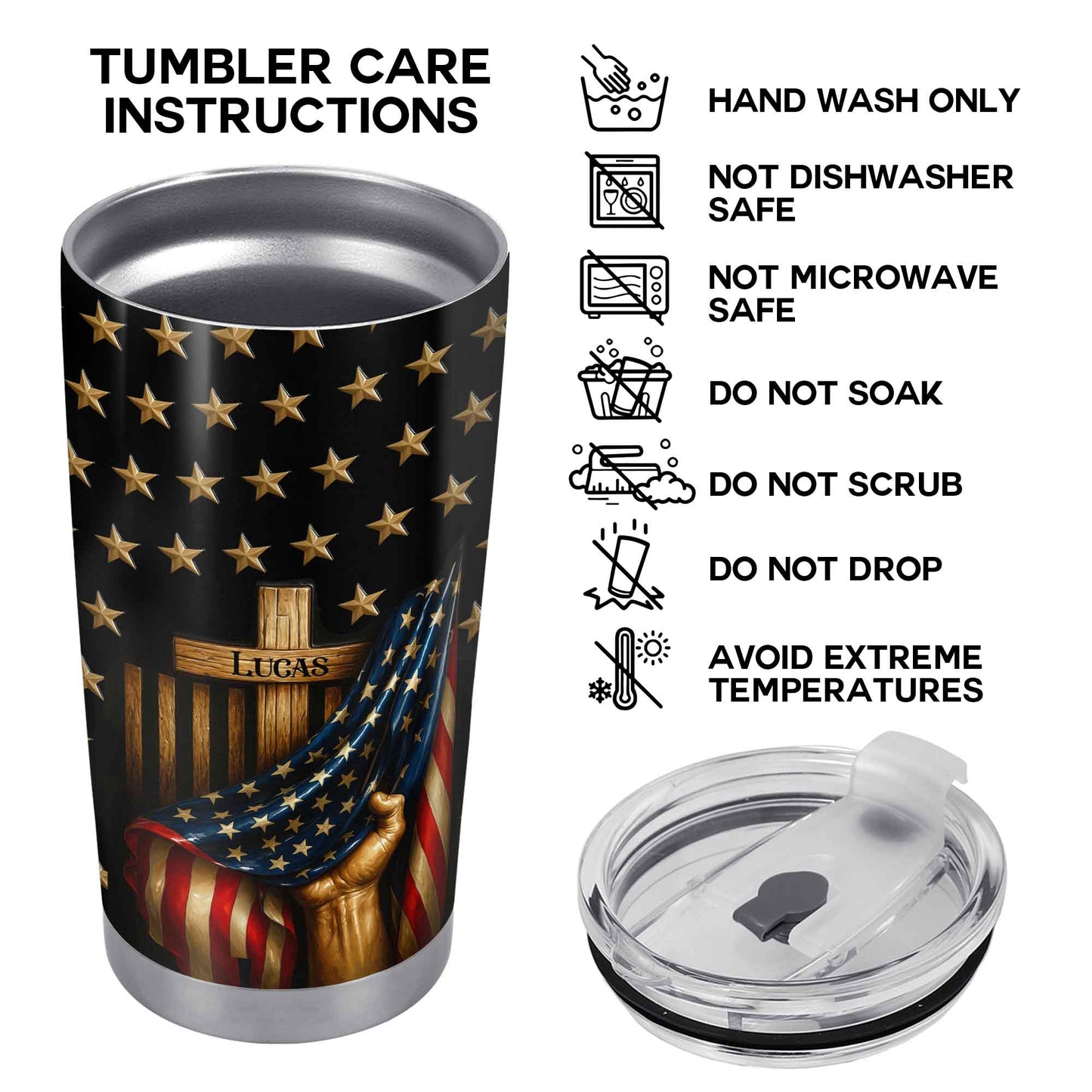 Customizable Patriotic Stars And Stripes Design With Wooden Chair