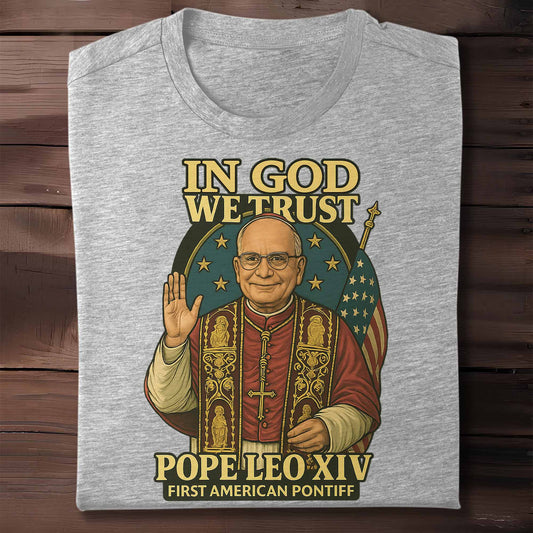 In God We Trust, Pope Leo XIV, First American Pontiff, American Flag