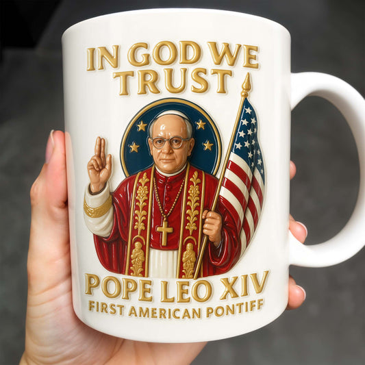 In God We Trust, Pope And American Flag