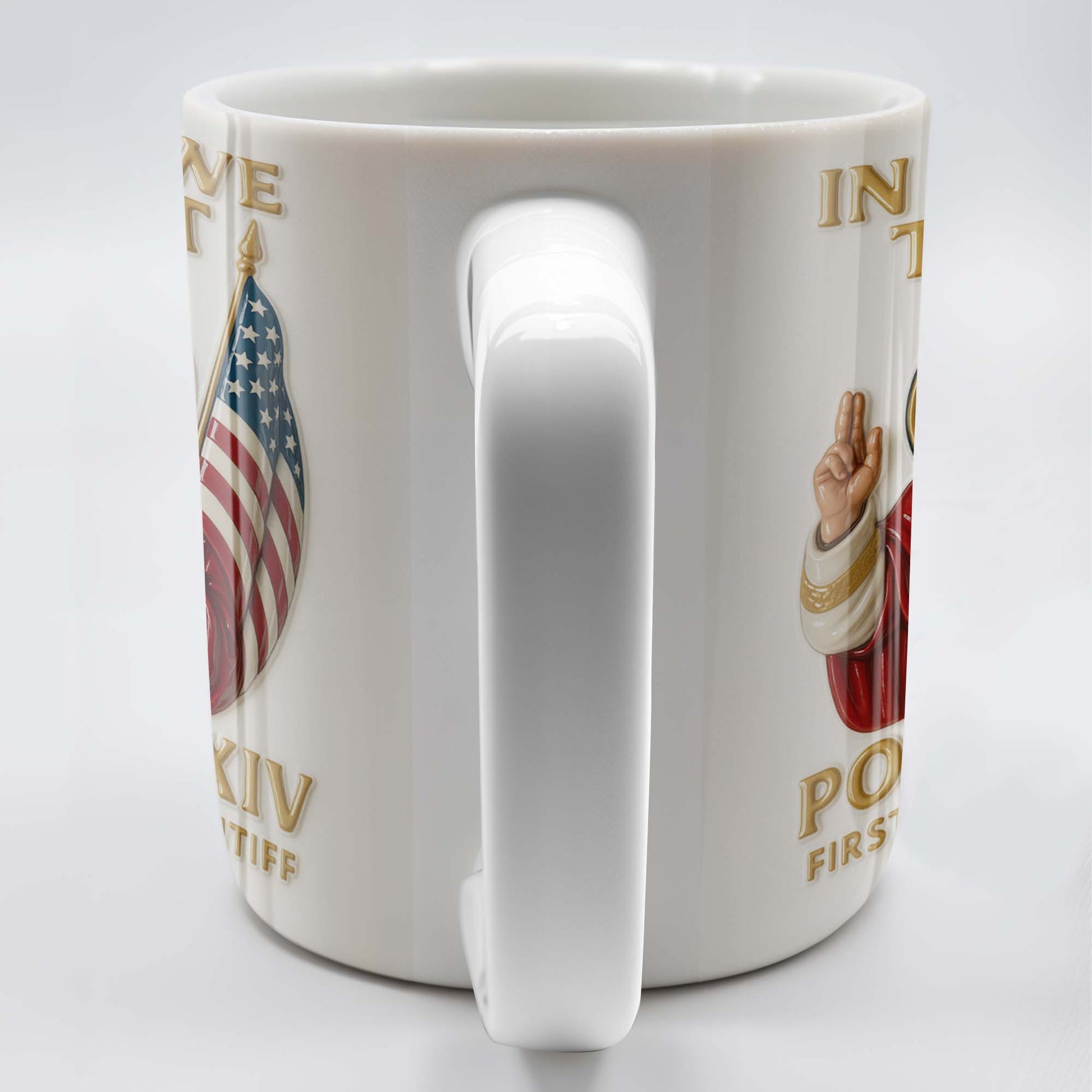 In God We Trust, Pope And American Flag