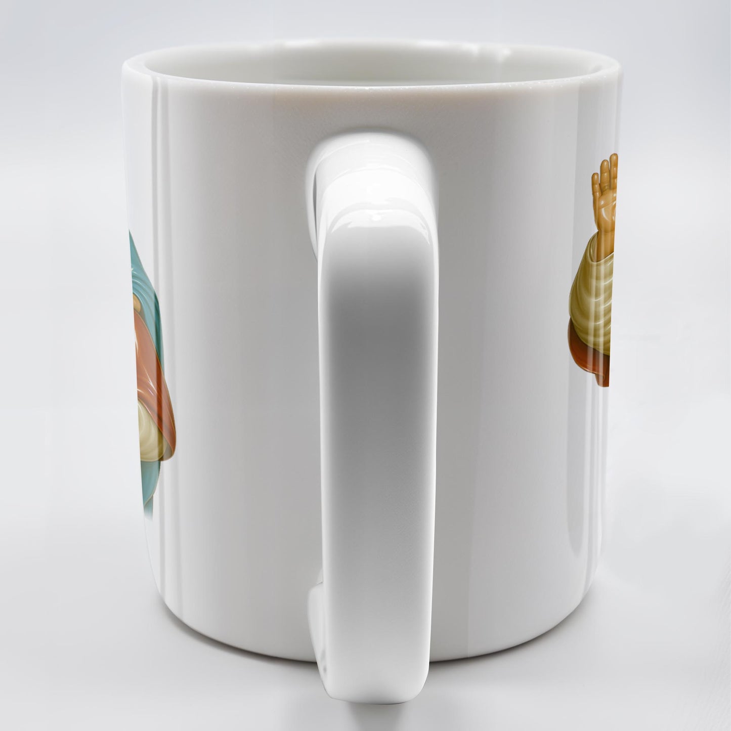 Pope Leo XIV Coffee Mug Featuring Pope and Virgin Mary