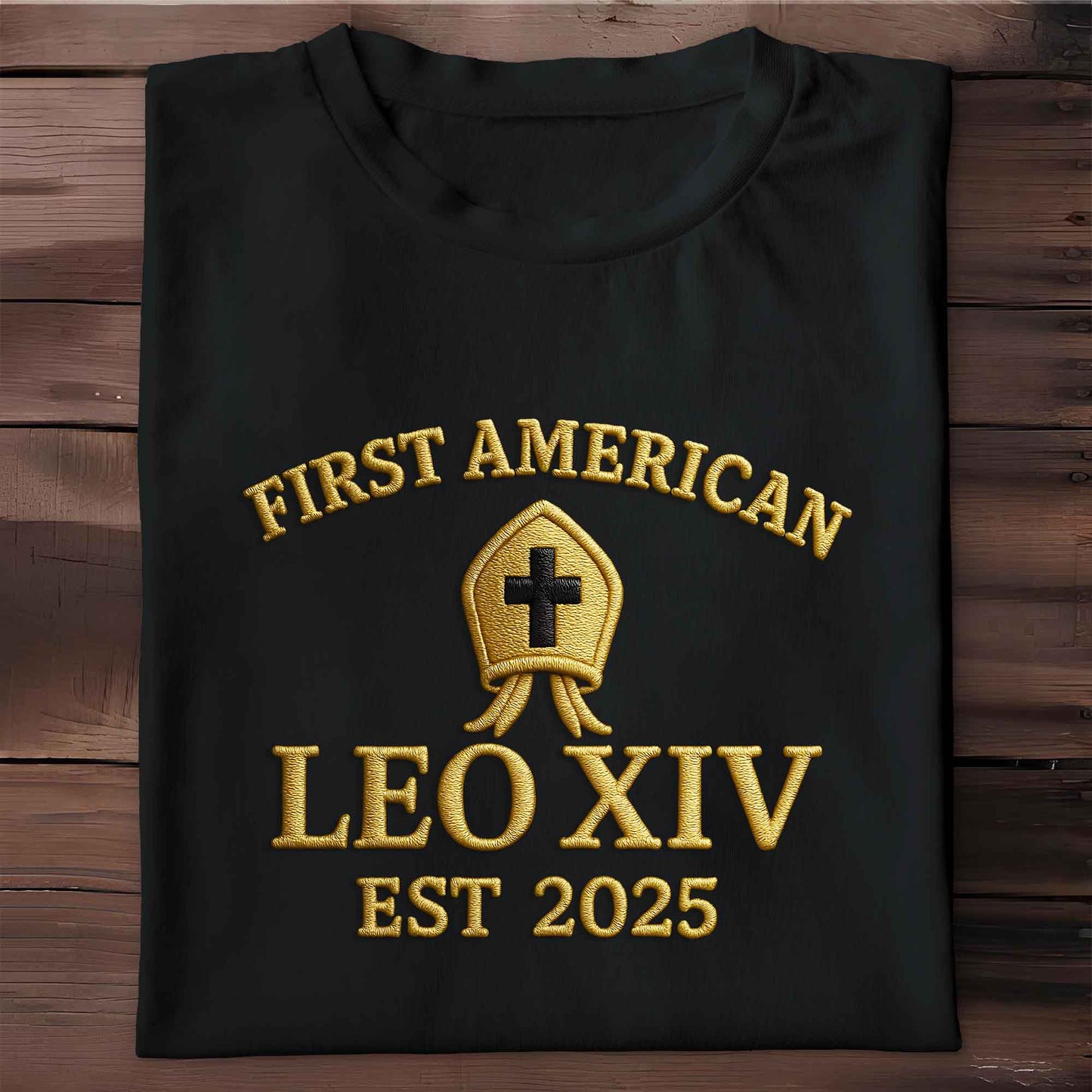 First American Leo XIV Est 2025, Crest and Text