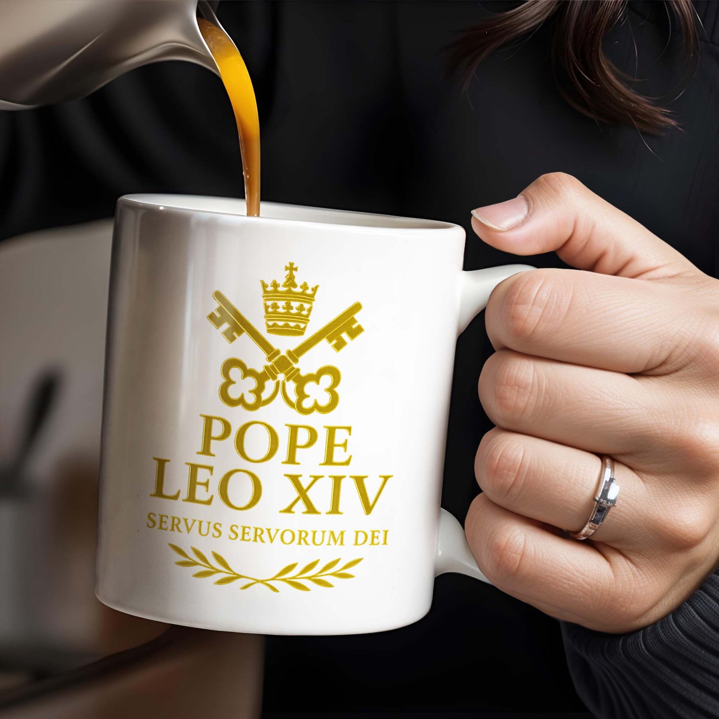 Pope Leo XIV, Servus Servorum Dei, Portrait and Religious Emblem