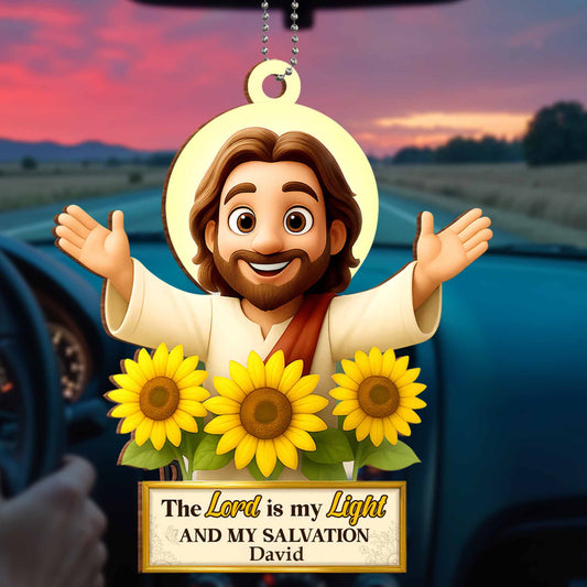 The Lord Is My Light And My Salvation, Religious Figure With Sunflowers