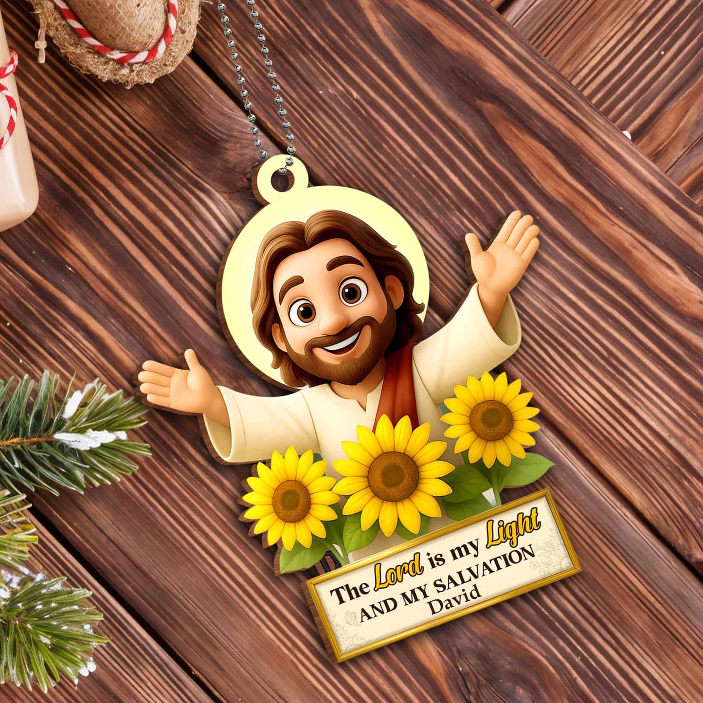 The Lord Is My Light And My Salvation, Religious Figure With Sunflowers