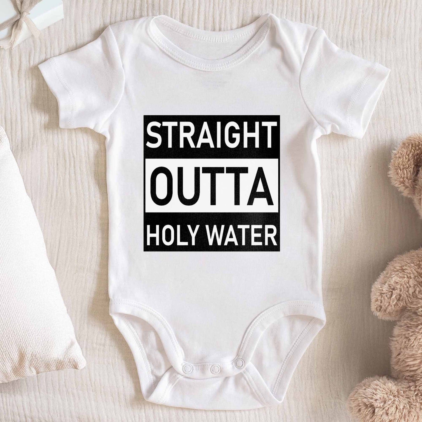 Straight Outta Holy Water Personalized Baby Gear