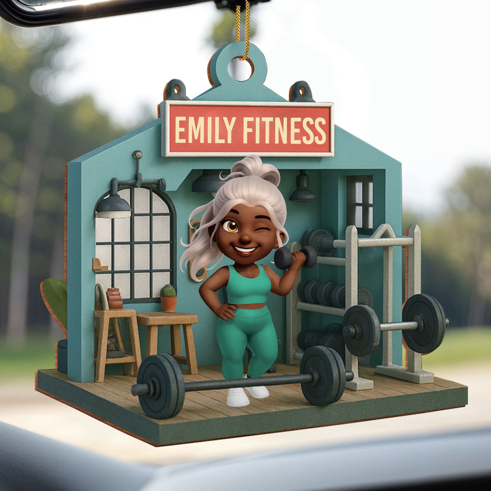 Celebrate Fitness With Personalized Gym Equipment Ornament