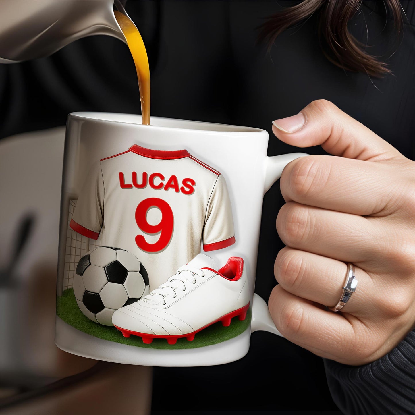 Celebrate Your Passion For Soccer With This Vibrant Soccer Jersey, Soccer Ball, And Soccer Cleats