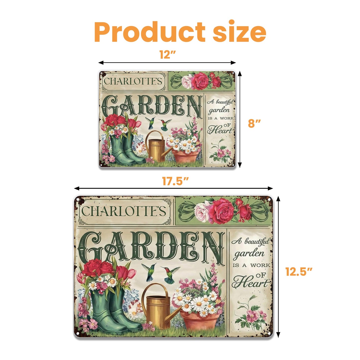 A Beautiful Garden Is A Work Of Heart, Lush Flowers And Hummingbird