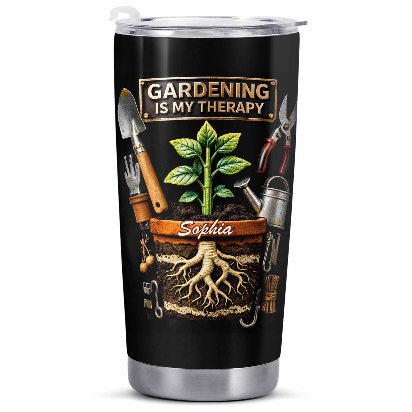 Gardening Is My Therapy Plant In Pot And Gardening Tools