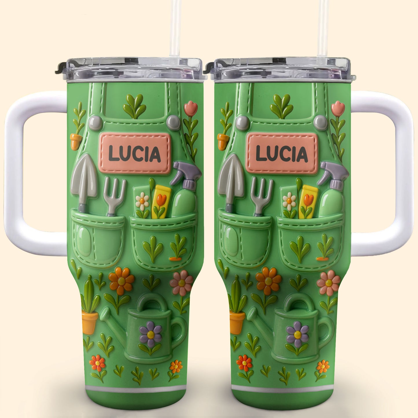 To Lucia, Gardening Tools and Flowers