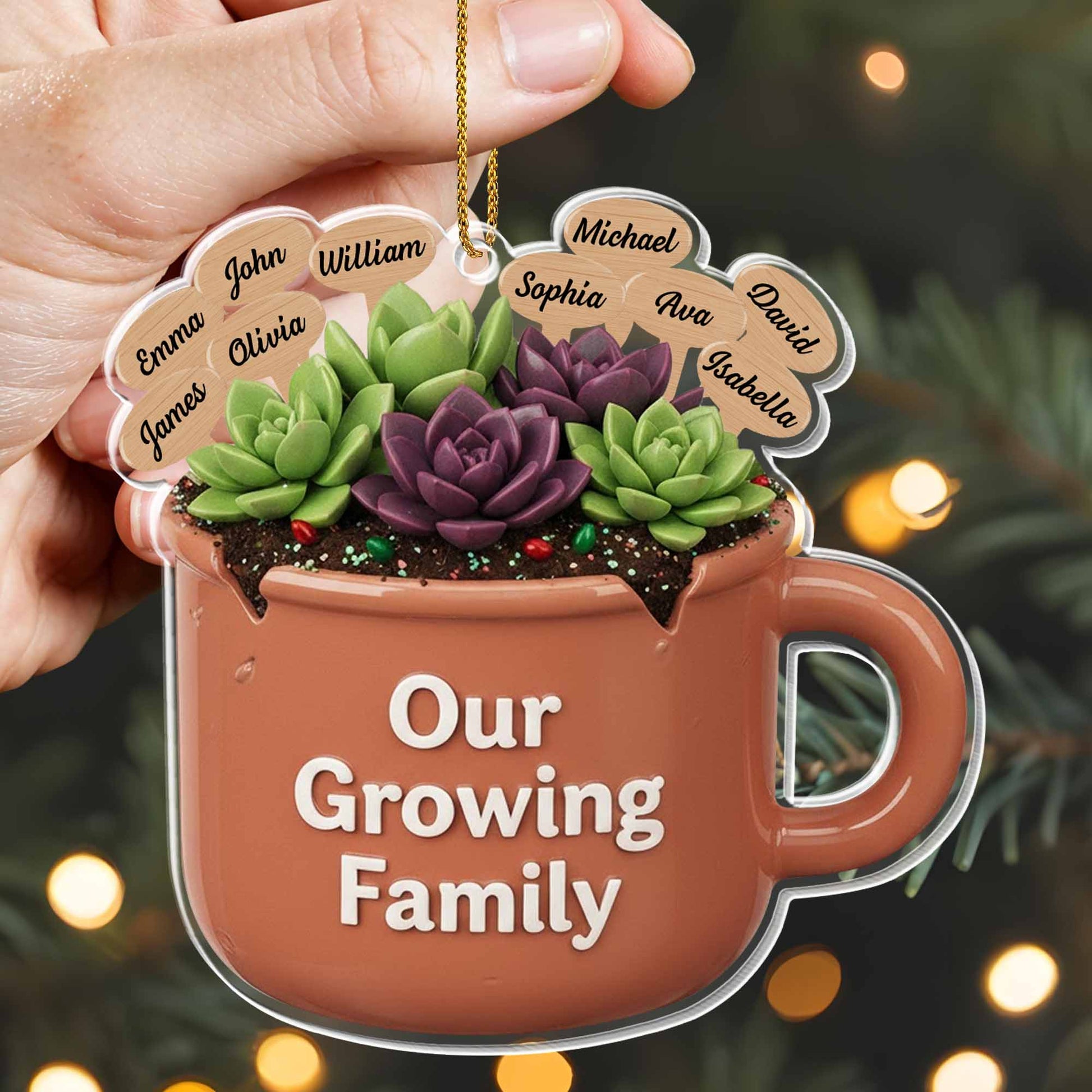 Our Growing Family Succulent Coffee Mug