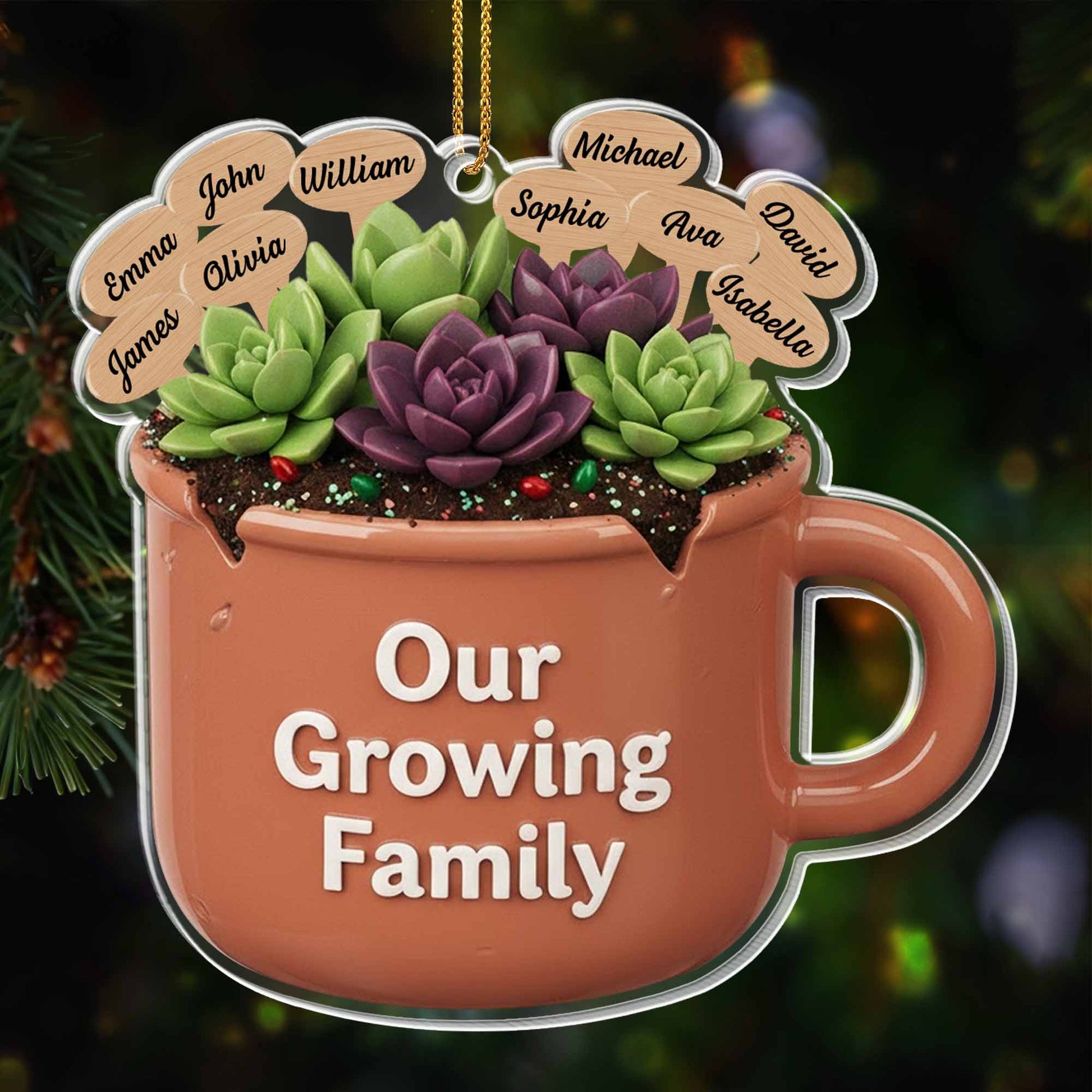 Our Growing Family Succulent Coffee Mug
