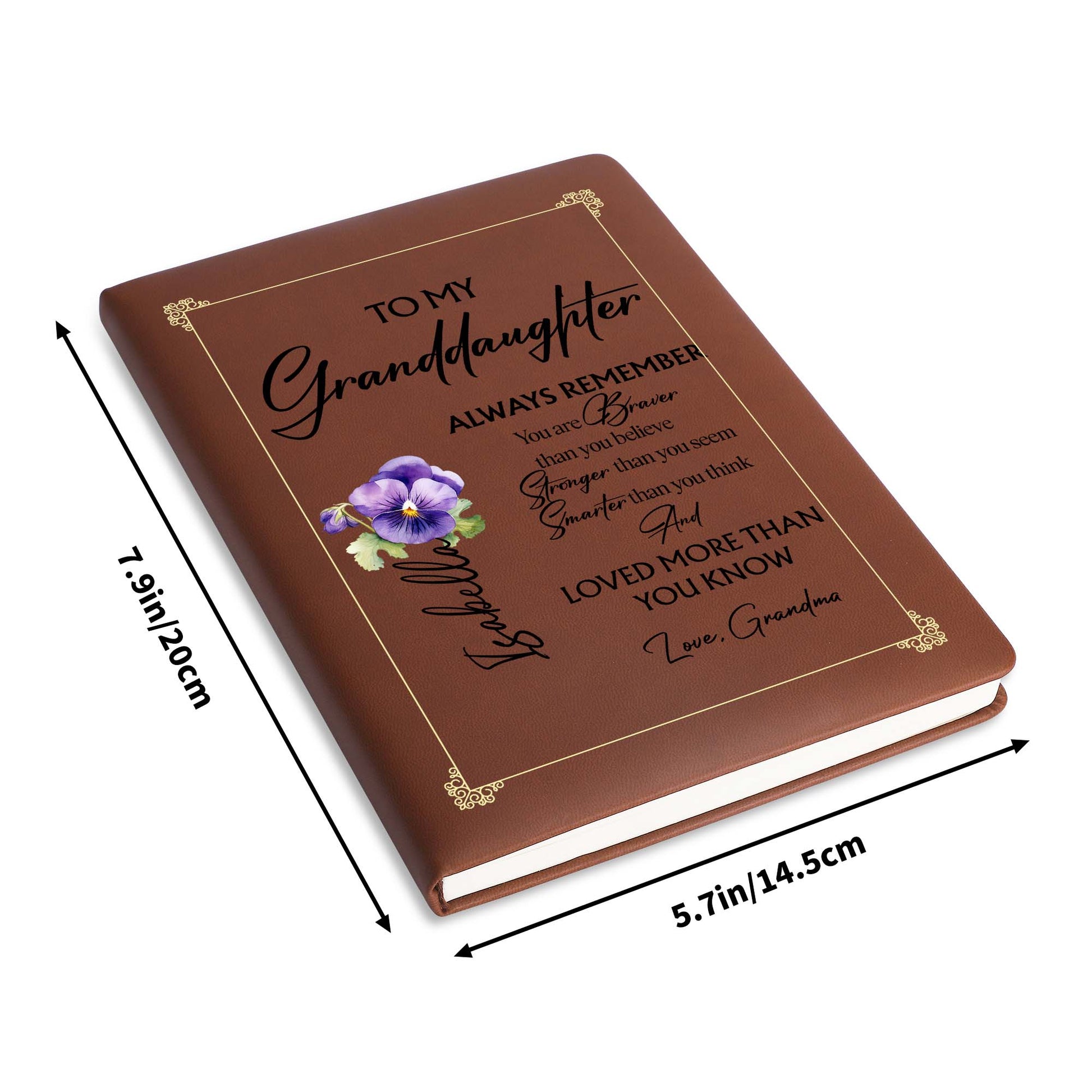 Braver Than You Believe With Violets, Special Gift For Granddaughters