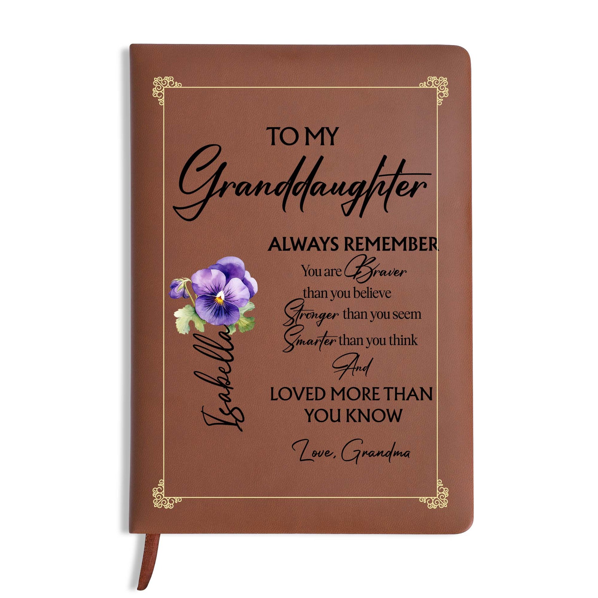 Braver Than You Believe With Violets, Special Gift For Granddaughters