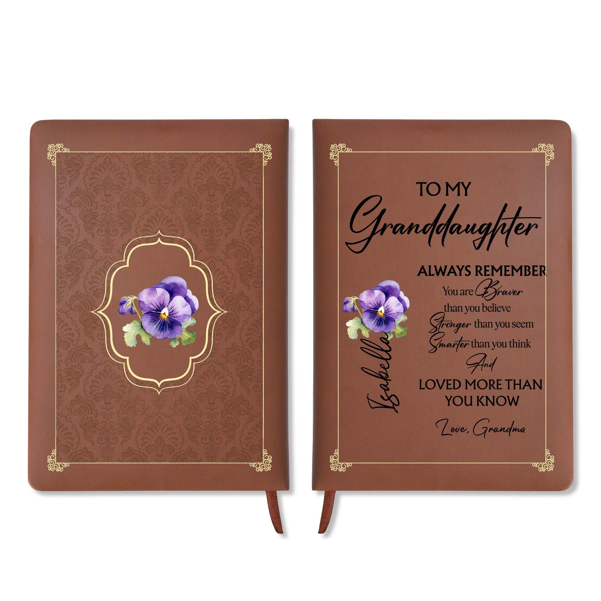 Braver Than You Believe With Violets, Special Gift For Granddaughters