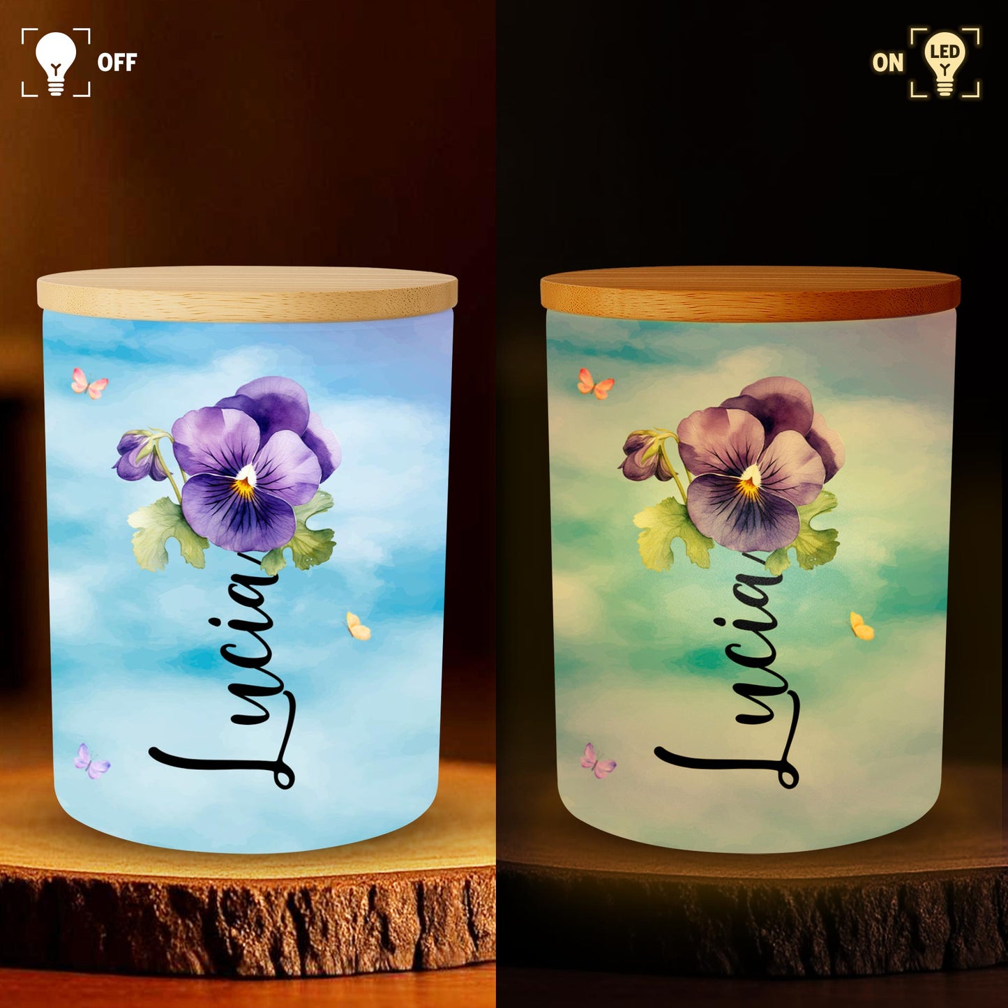 To My Granddaughter, Always Remember You Are Brave - Personalized Custom Glass Jar With LED - GDT002_LEJAR