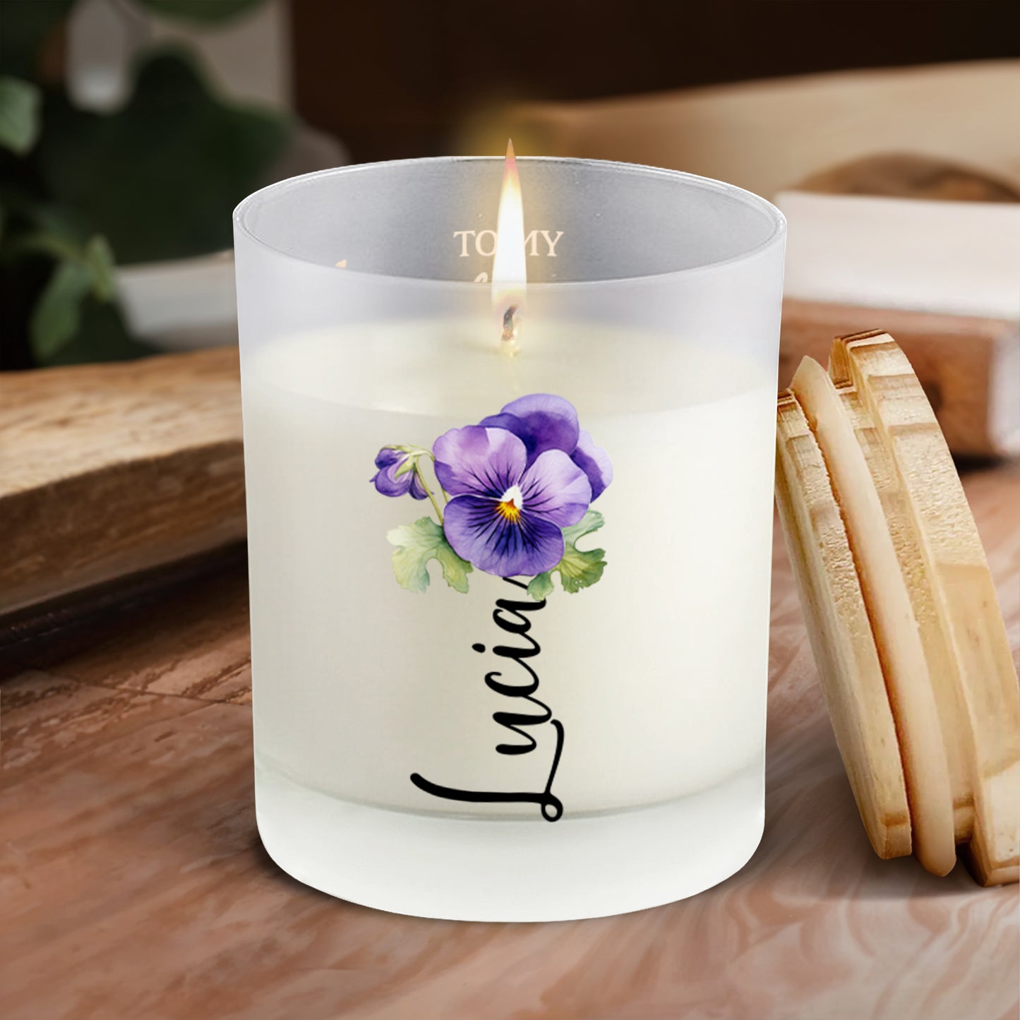 Granddaughter You Are Braver, Stronger, Smarter Candle - Personalized Scented Candle With Wooden Lid - GDT002_SECA