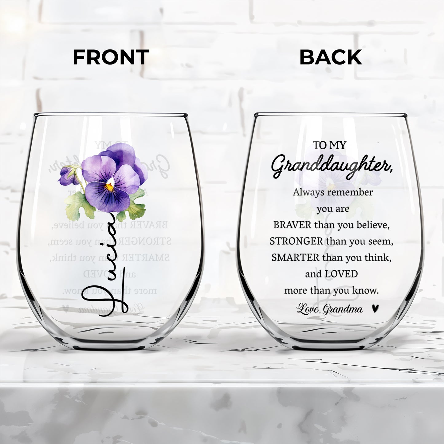 Always Remember Braver, Stronger, Smarter, Loved Inspirational Quote With Flowers