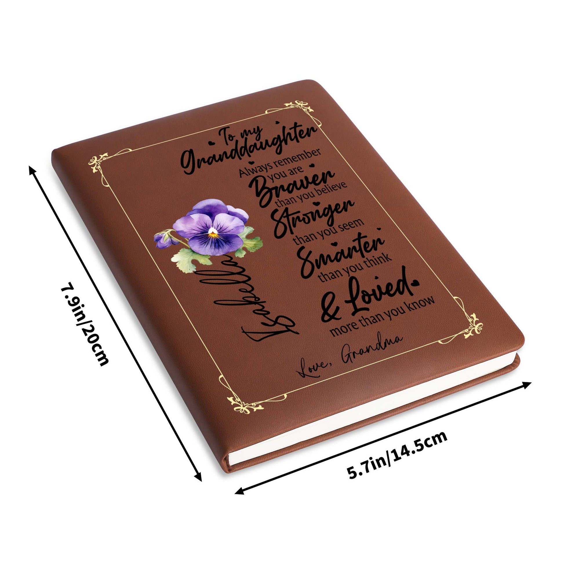 Braver, Stronger, Smarter, Loved, Inspiring Message With Pansy Flowers