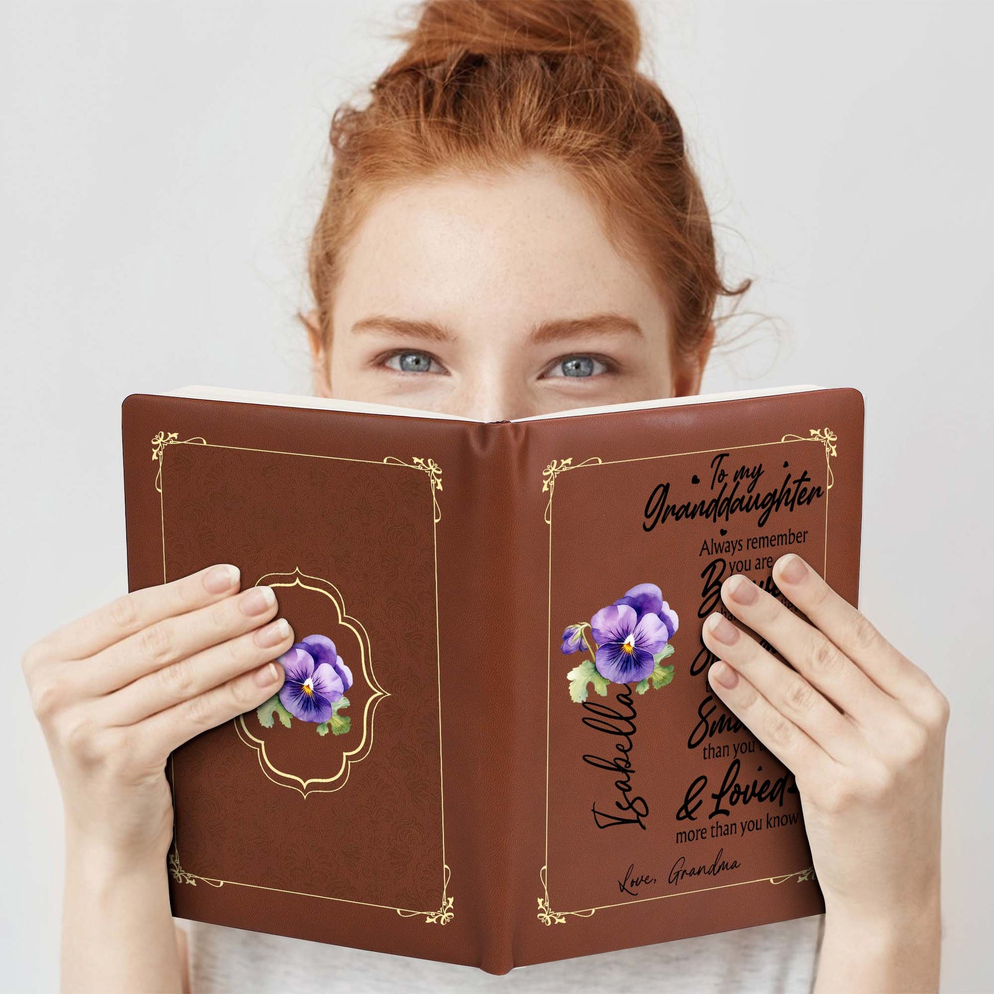 Braver, Stronger, Smarter, Loved, Inspiring Message With Pansy Flowers