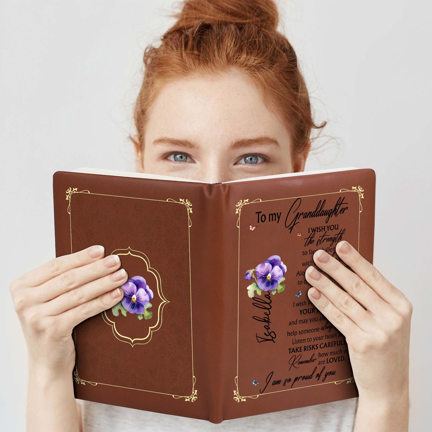 Granddaughter Journey Elegant Floral Frame