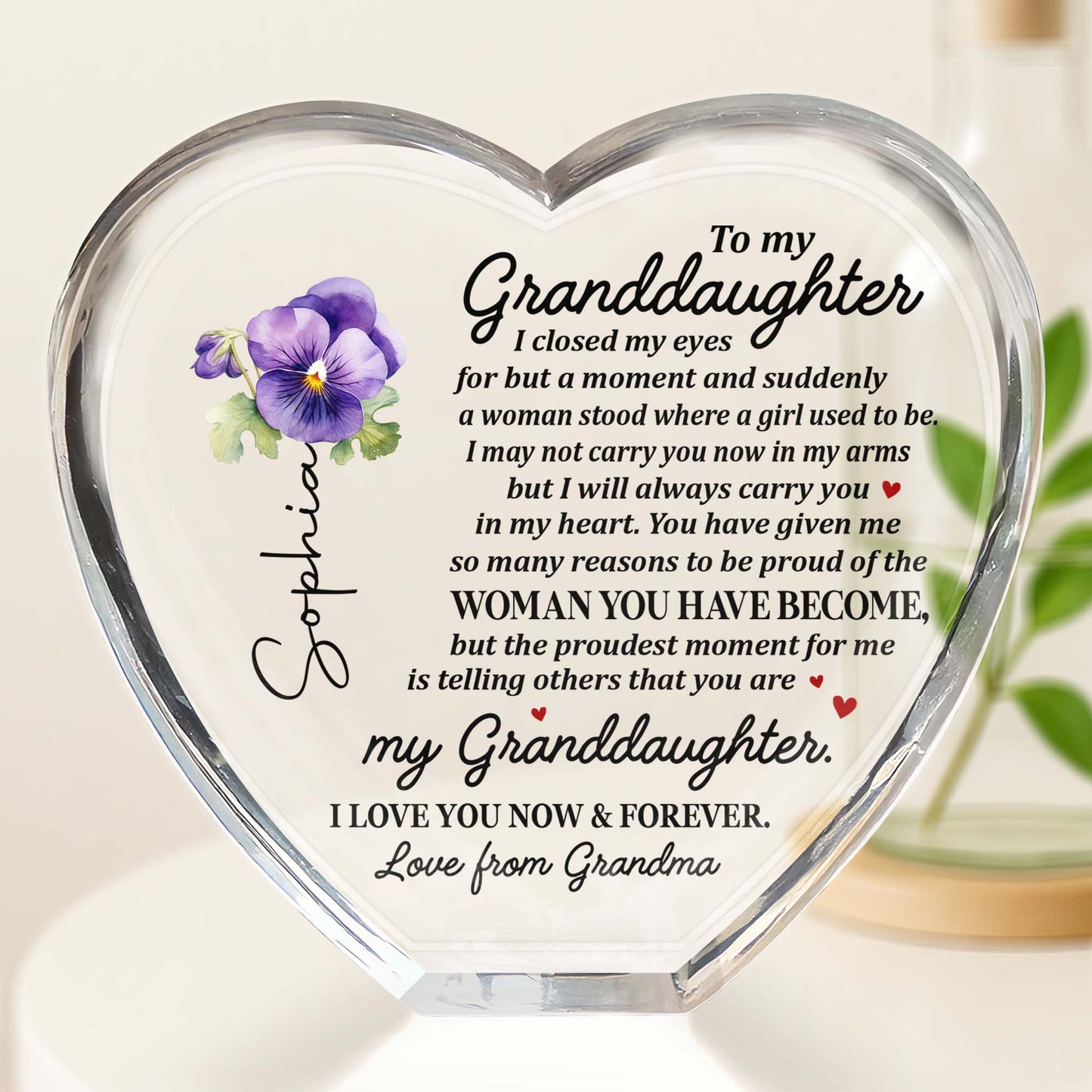 To My Granddaughter, I Closed My Eyes And Suddenly, Heart And Flowers