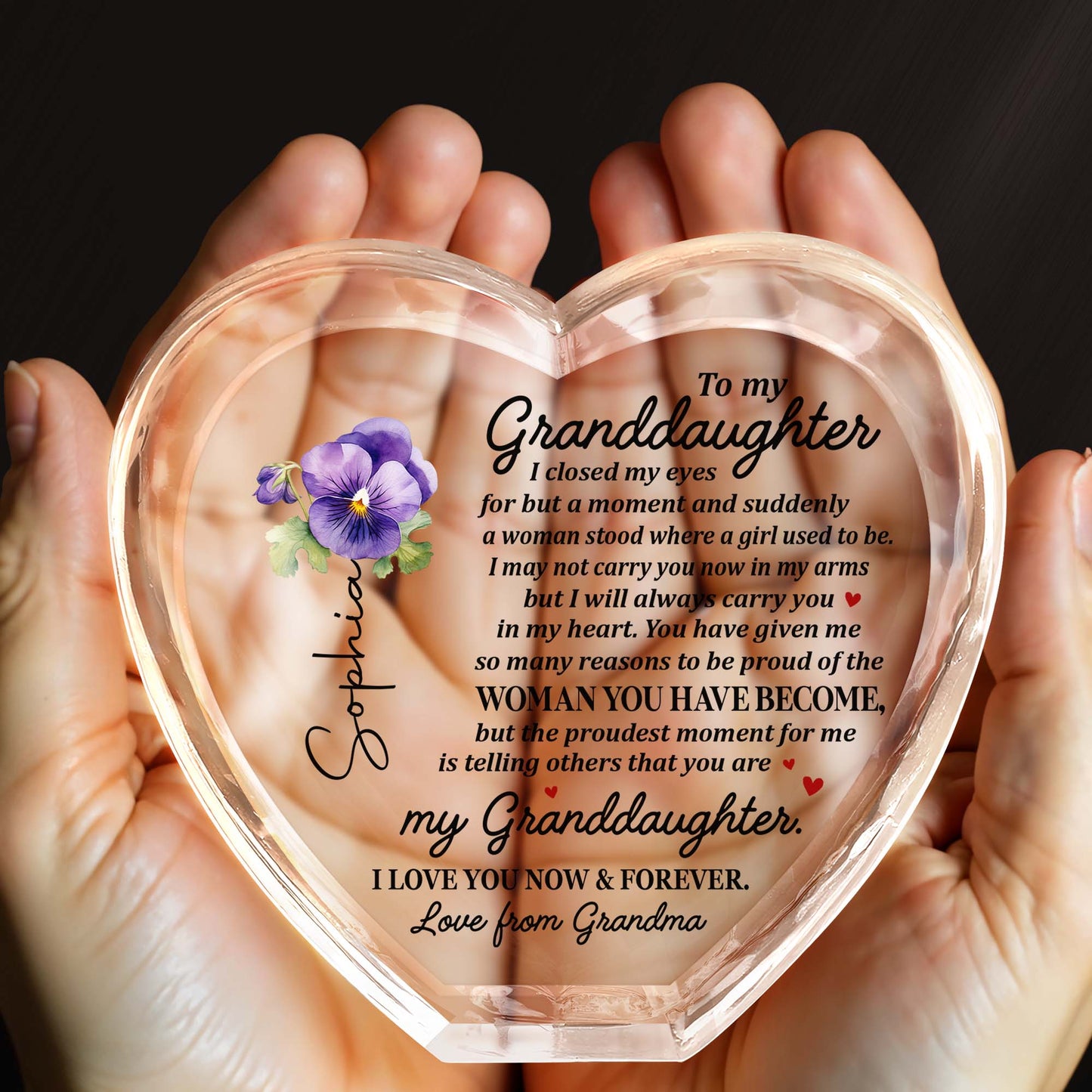 To My Granddaughter, I Closed My Eyes And Suddenly, Heart And Flowers