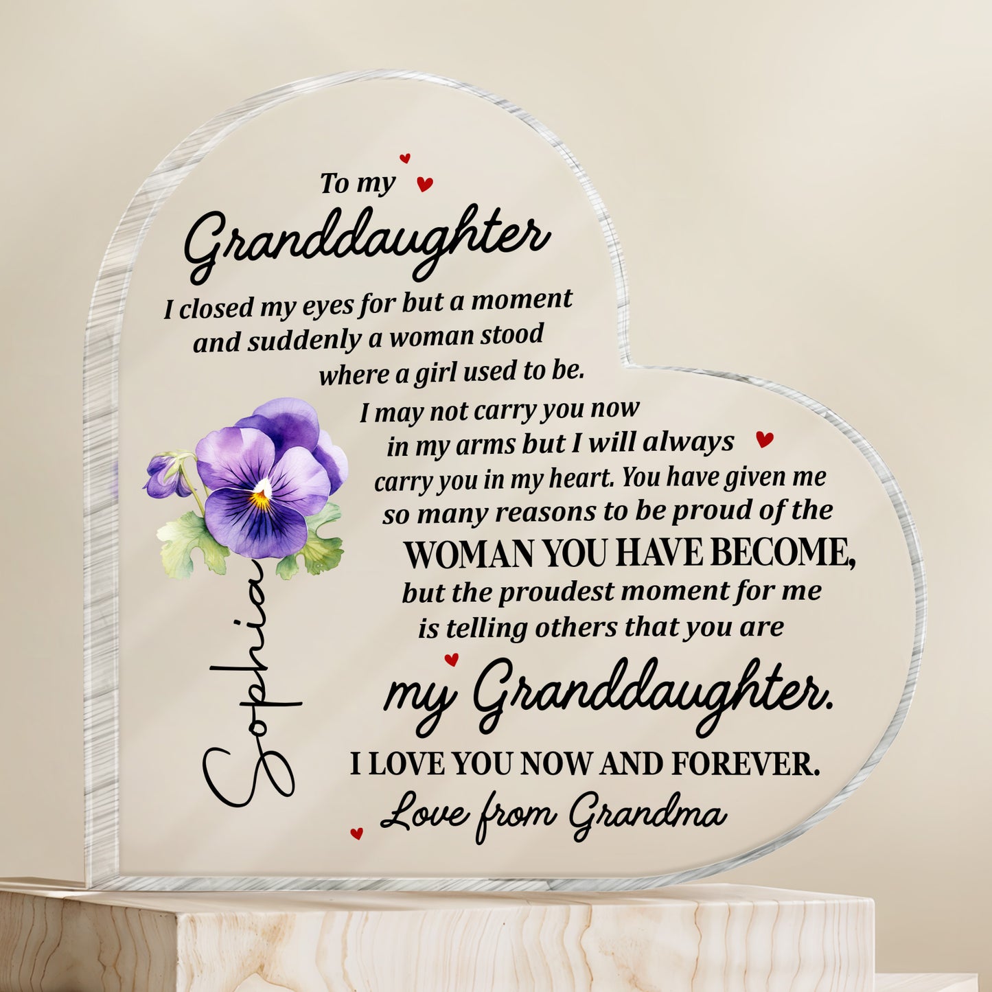 To My Granddaughter A Woman Stood Where A Girl Used To Be