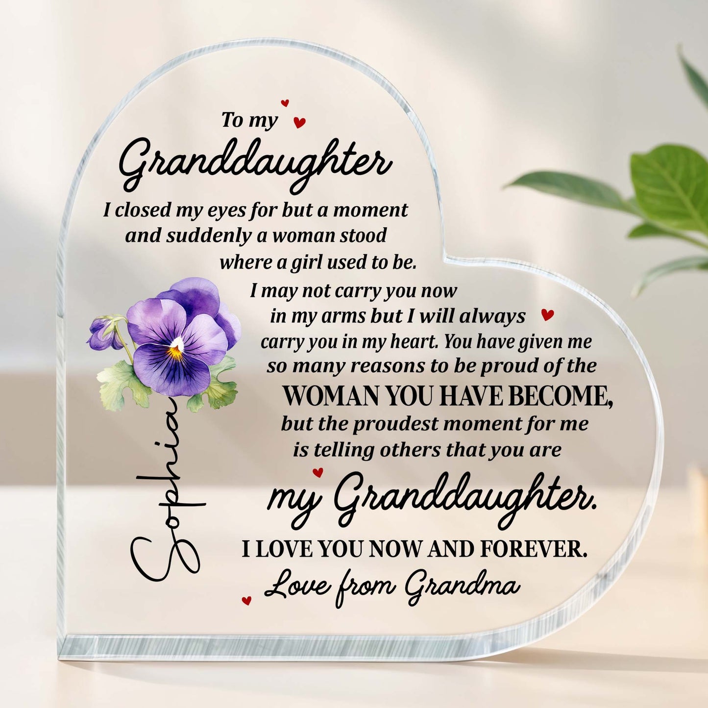 To My Granddaughter A Woman Stood Where A Girl Used To Be