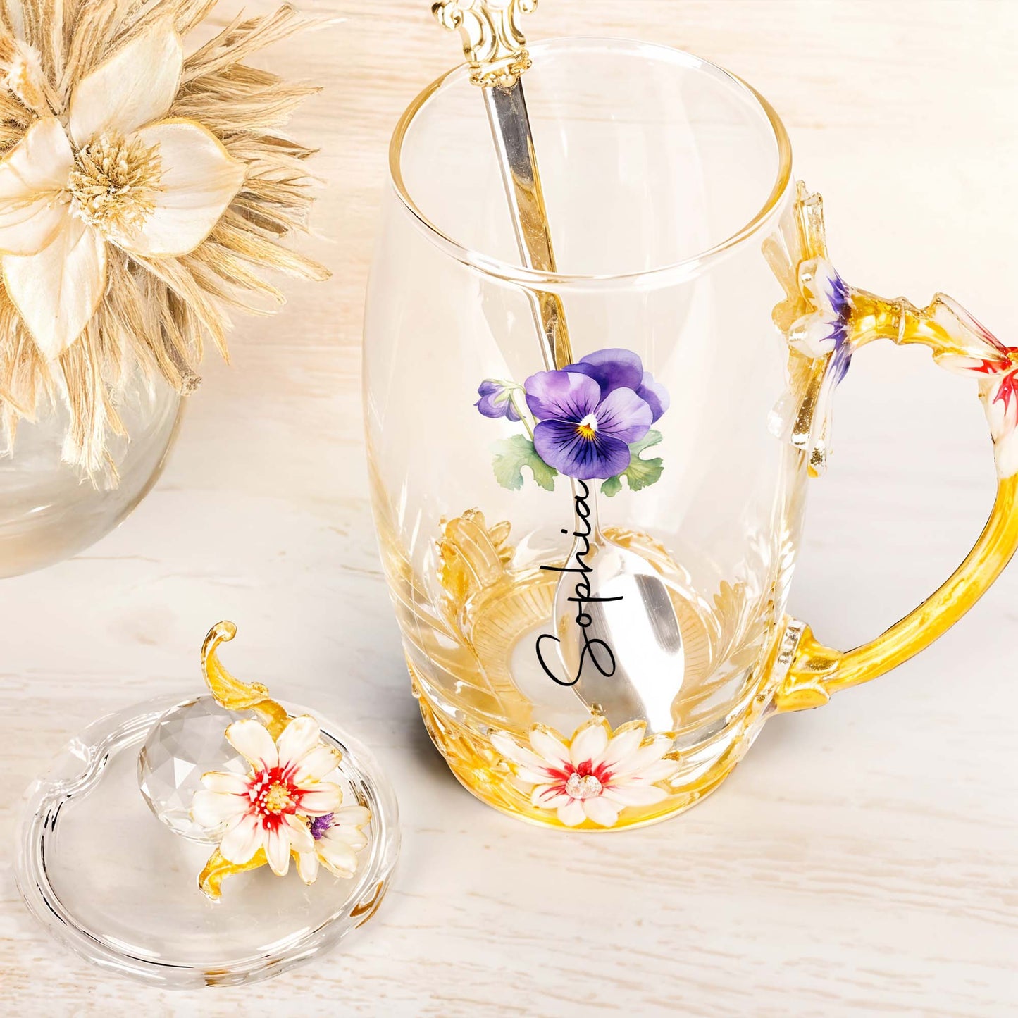 Sip Your Way Through Spring, Enamel And Flowers