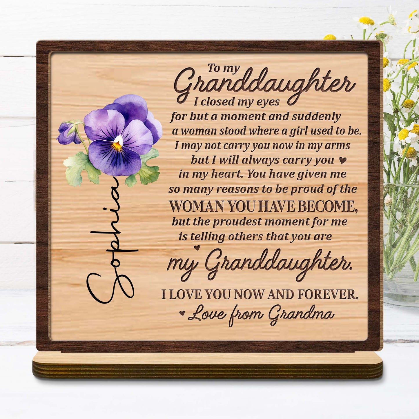 To My Granddaughter, I Always Carry You in My Heart