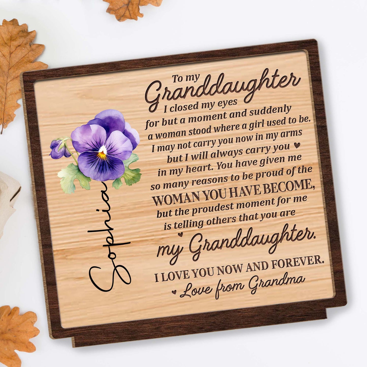 To My Granddaughter, I Always Carry You in My Heart