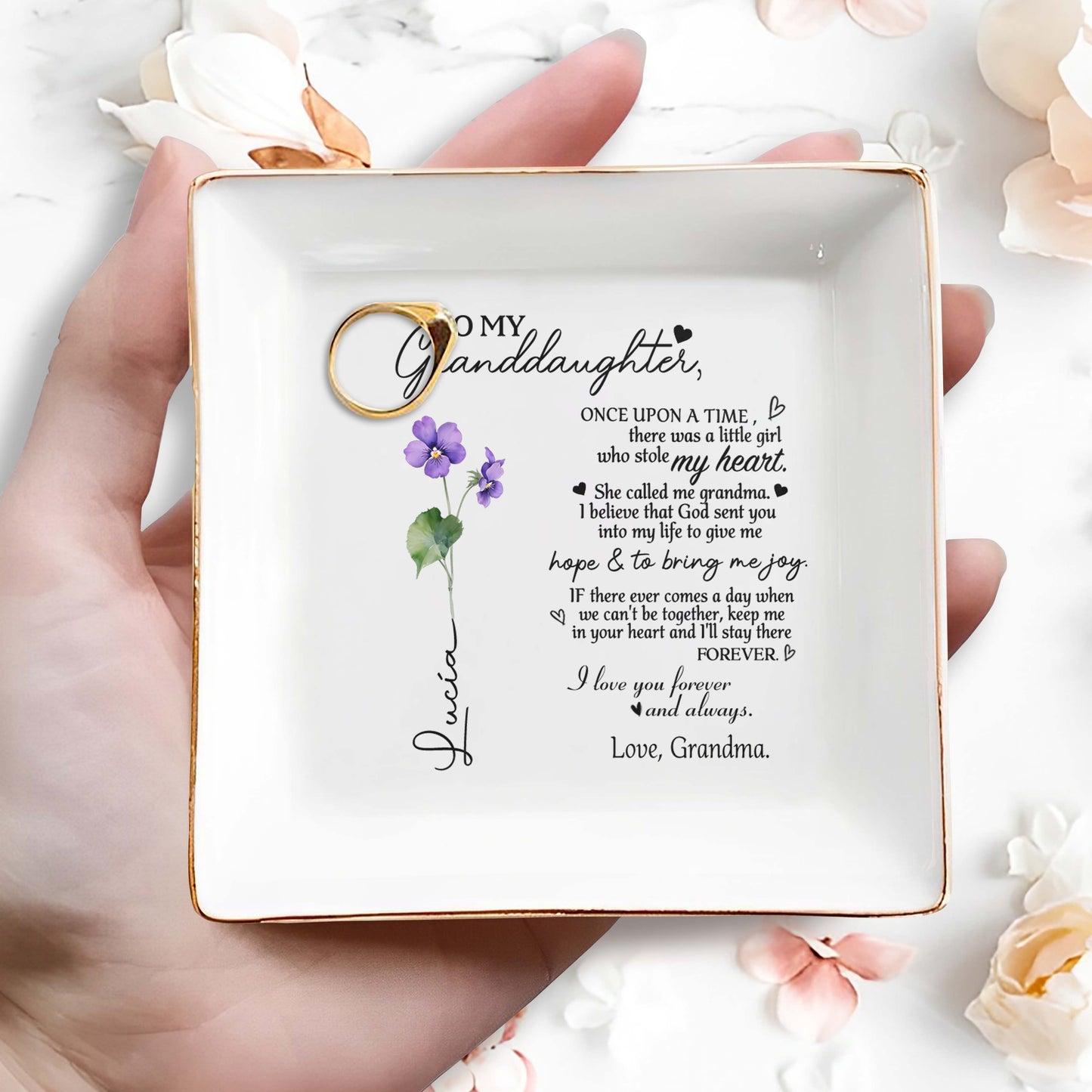 Always Remember You Are Braver Custom Jewelry Dish - Personalized Custom Jewelry Dish - GDT023_SCRD