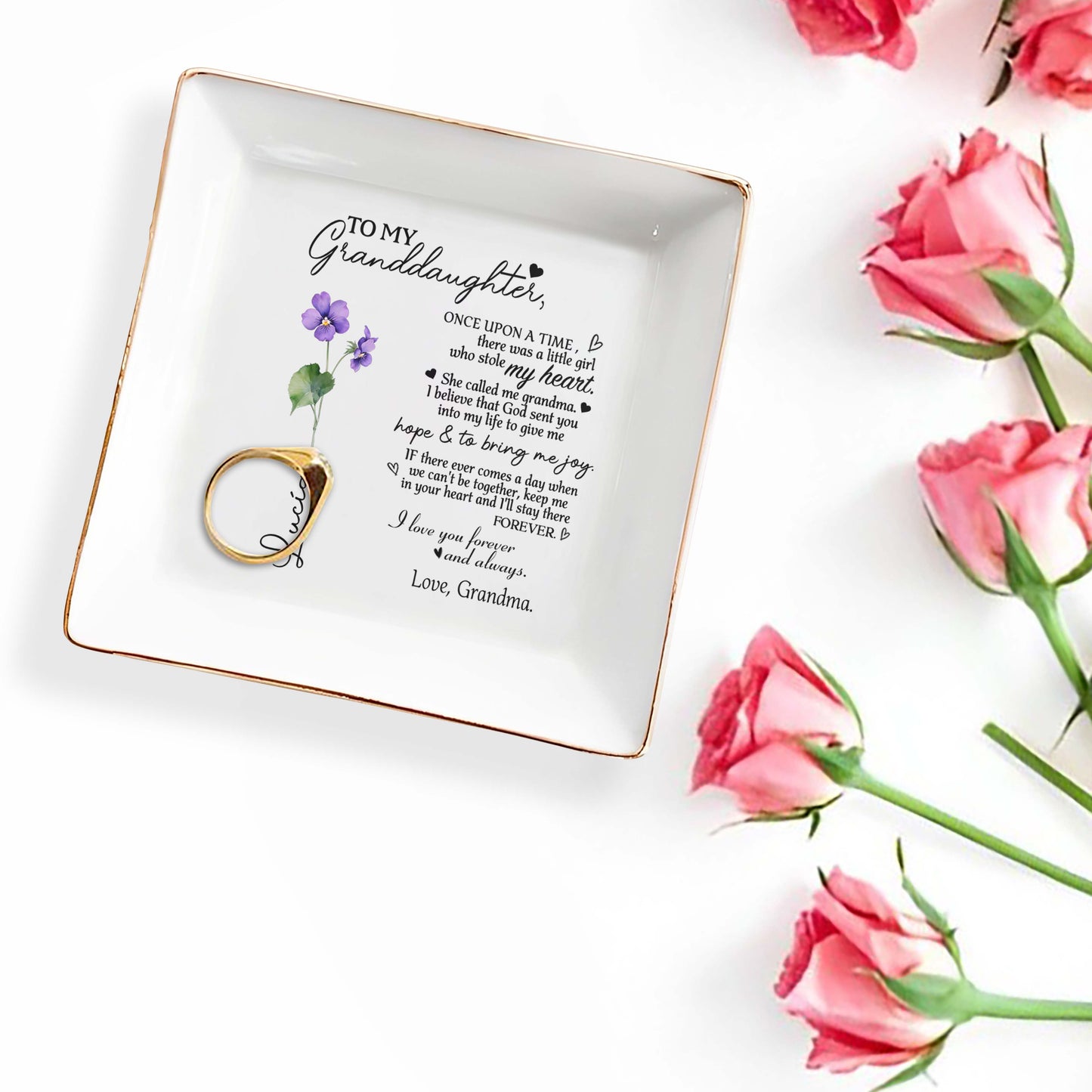 Always Remember You Are Braver Custom Jewelry Dish - Personalized Custom Jewelry Dish - GDT023_SCRD