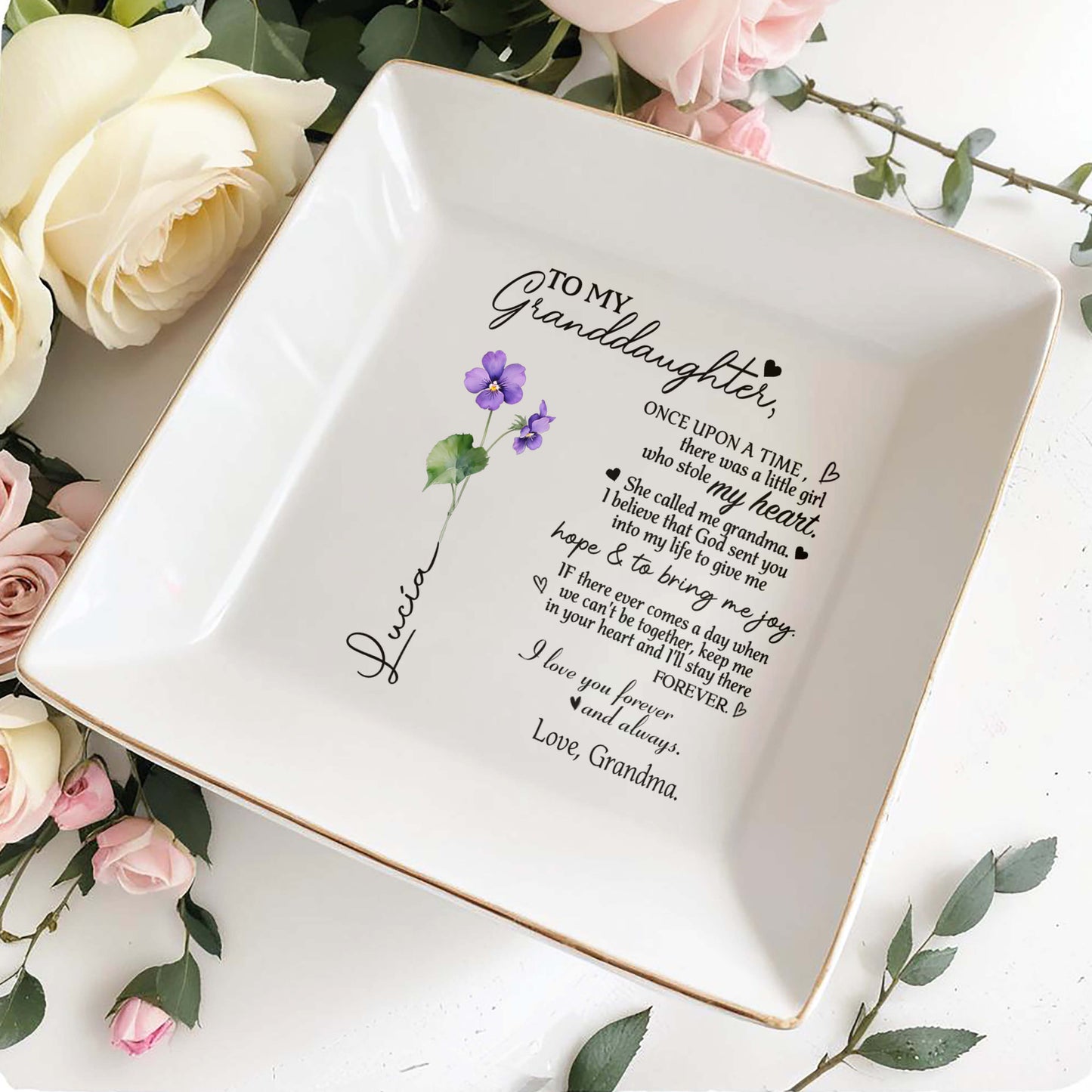 Always Remember You Are Braver Custom Jewelry Dish - Personalized Custom Jewelry Dish - GDT023_SCRD