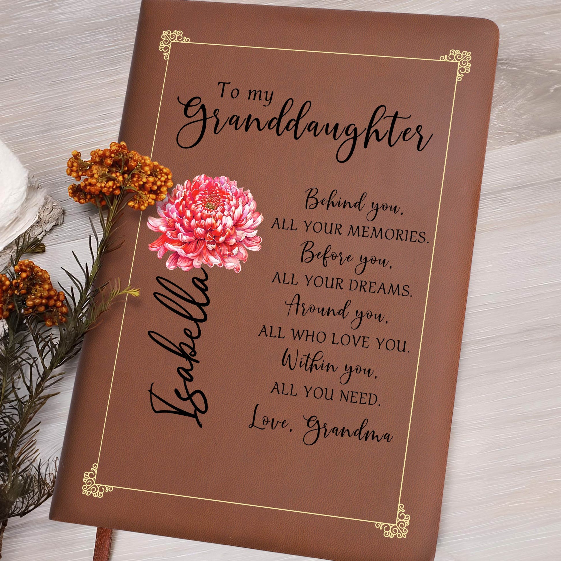 A Heartfelt Message For Granddaughter With Beautiful Flowers